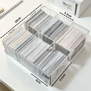 Acrylic Storage Box Self-Printing Fan Card Brick Cover Flip Style Rectangle Dustproof for Bedroom Desktop Organizer Toy Storage