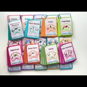 26 Themes Fruits Vegetable Body Parts Animals Transportation Vocabulary English Flashcards for Kids Activities Learning Cards