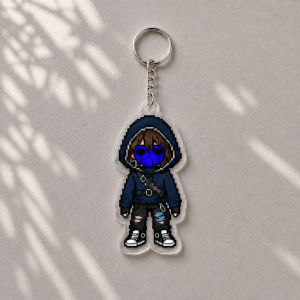Bandai | for Creepypasta Game Liu Woods Ben Drowned Eyeless Jack Peripheral Acrylic Keychain Decoration Backpack Pendant Festival Gift
