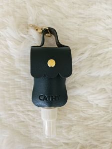 Personalized Alcohol Holder Faux Leather  with 50ml empty bottle