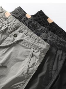 Spring and Autumn Quick-Drying Straight-leg Outdoor Ankle Banded Pants Elastic Waist Loose Mens Overalls Casual Pants