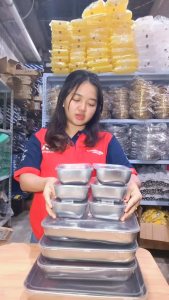BELI 4 GRATIS 6 PCS DAPET 10PCS Food Box Stainless 25cm isi 4pcs GRATIS 13cm 6pcs BEST MASTER WARE Kotak Bekal Lunch Box Food Container kulkas nampan dengan tutup