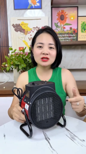 Quạt sưởi gốm Công suất 2000w Kiêm Máy sấy quần áo Máy sưởi mini phòng ngủ phòng tắm an toàn cho bé không đốt oxy có 3 chế độ gió điều chỉnh 90 độ
