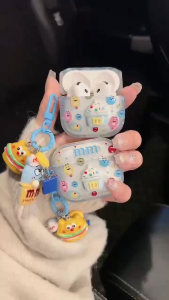 Rainbow case พร้อมส่ง เคส แอร์พอต เคสหูฟัง เเถมสายคล้อง ลายการ์ตูน เคสAirpods รุ่น  Aripos pro pro2  Airpods3 Airpods 1/2 i11/i12/i13/TWSi9s gen1 gen2 gen3 gen4 Airpods4