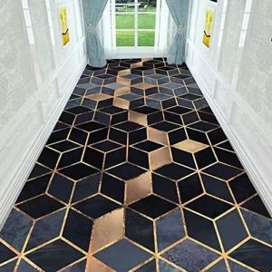 Thảm Trải Sàn VIKAMA Long Gallery Runway Thảm Trải Sàn Bằng Polyester Bền Cho Phòng Khách Phòng Ngủ Nhà Bếp - Thảm Trong Nhà Có Họa Tiết Hoa Dễ Làm Sạch