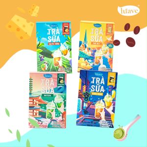 Trà sữa trân châu Lúave - 5 Gói Trà Sữa 5 Gói Trân Châu - Trà Sữa Gói Vị Truyền Thống Phô Mai Matcha Hongkong