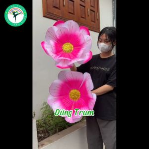Hoa giả múa biểu diễn hoa múa cầm tay múa chất liệu nan sắt đế có chun cầm tay