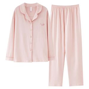 Bộ đồ ngủ MiiOW Cat Person cho nữ làm bằng cotton nguyên chất dài tay quần dài