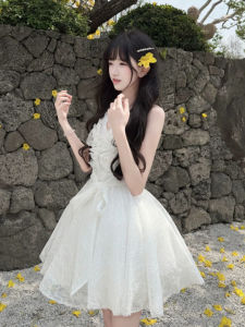 CHANGTONG | French Style Sweet Waist-Defining Puffy Fairy Dress