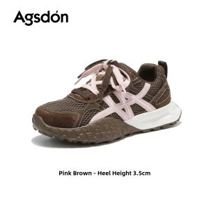 Agsdon | Thick Sole Blue Trainer Shoes Breathable
