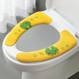Toilet Seat Autumn and Winter Universal Closestool Mat Household Happy Day Sticky Toilet Seat Cover Cute Waterproof Washer