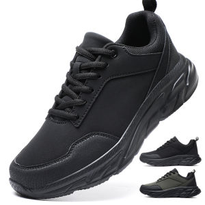 ORNGMALL High Quality Sport Shoes for Men Sneakers Casual Shoes Lace-Up Black Fashion Gym Casual Light Walking Running Shoes Suitable for Daily Life and Sports Men Sneakers Plus Size 39-48