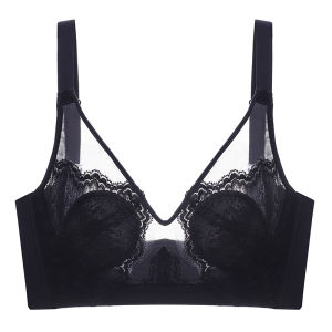 Breathable Lace Wireless Bra Thin Style Womens Underwear Fox Design Comfortable Summer Bra Plant Floral Pattern Urban Style