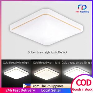 RIDI 3-color round and square ceiling lamp LED Minimalism decorative lamp family living room bedroom kitchen LED ceiling lamp