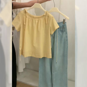 PAIBOLI | Breathable Comfort Stylish Easy-to-Pair Cotton-Linen Blouse Short Sleeve