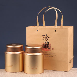 Large Size Tinplate Tea Pot Citrus Tea Black Tea Green Tea Orange Neutral Tea Package Box Empty Sealed Jar round Can