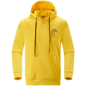 Jeep | Jeep Mens Hoodie Sweatshirt Thick Long Sleeve Outdoor Skin-friendly Cotton Sensation Ribbed Coat Autumn Winter Fashionable