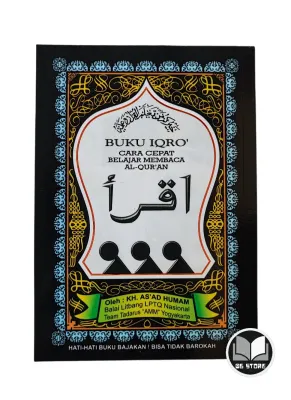 Buku Iqra Bendel Besar Jilid 1-6 Iqro Besar Hitam