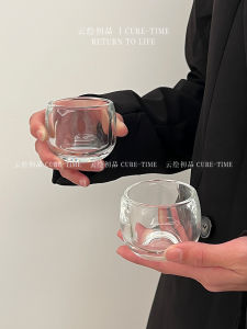 Crystal Thumb Ring Cup Single Cup High-Grade Crystal Glasses Master Cup Tea Cup Men Classy Glass Cup Tea Set High Temperature Resistant
