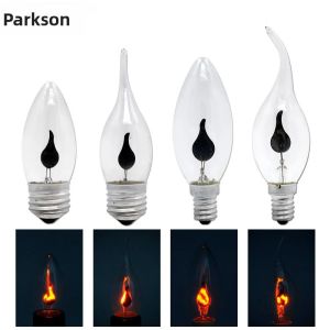 Bóng Đèn LED Edison Cổ Điển E14 E27 3W Hiệu Ứng Ngọn Lửa Điện Áp AC220V Dùng Trang Trí Nhà Cửa Tuổi Thọ 50000 Giờ