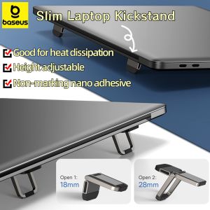 Baseus 2PCS/SET Laptop Stand Alloy Notebook Kickstand Foldable Convenient Height Adjustable Mini Compact Desktop Computer Holder