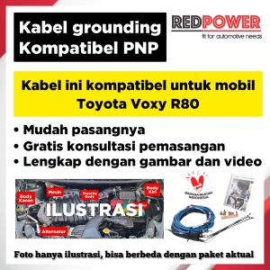Redpower Toyota Voxy R80 kabel grounding massa noah 5 titik ground kompatibel universal semua mobil