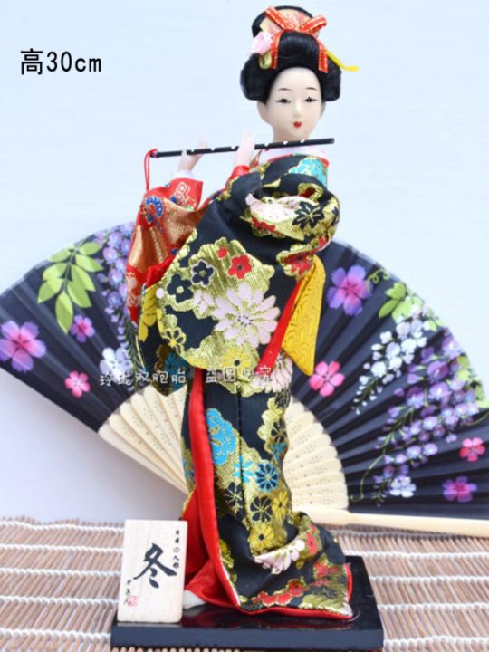 Vintage Japanse Geisha pop in vitrine - Glas, Hout, - Catawiki