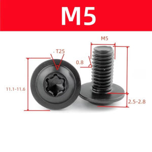 304 Torx Screw M4 M5 M6 M8 Stainless Steel Black Colour torx Washer Head Screw for Motorcycle Scooter ATV Moped Plastic Cover