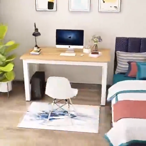 โต๊ะทำงาน พร้อมเก้าอี้ โต๊ะอ่านหนังสือ โต๊ะ พร้อมลิ้นชัก สามาถวางขาได้ เก็บของได้ วัสดุไม้ MDF คุณภาพดี แข็งแรง โต๊ะสำนักงาน