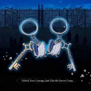 Bandai | Anime Attack On Titan Shingeki no Kyojin Keychain Pendant Key Chain Scouting Legion Emblem Cosplay Jewelry Gift for Women Men