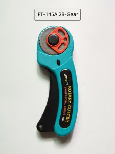 FT145 Rotary Cutter 45mm Punching Patchwork Roller Easy Tearing Tool for Paper Ticket Soft Sheet Cutting Gear Skip Blade
