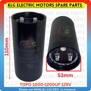 Topo starting capacitor 1000-1200uf 125v water pump parts