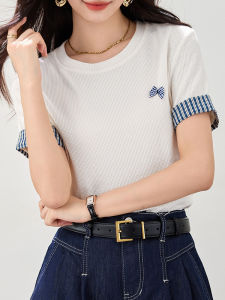 DAIXIANGFEIZI | Ice Silk Knit Loose Slimming Womens T-shirt