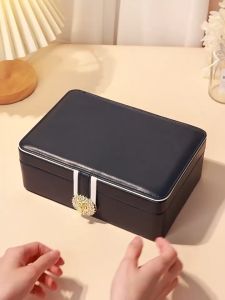 Meet Beauty กล่องเก็บเครื่องประดับ กล่องเก็บเครื่องประดับแบบพกพาส รุ่น สำหรับต่างหู แหวน สร้อยคอ สร้อยข้อมือ และนาฬิกา ตัวเลือกสำหรับการใช้งาน