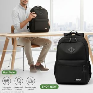 Tas Ransel Sekolah Laptop Waterproof 091 Smp Sma Kuliah Cowok Cewek Polo Winner