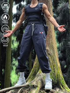 Andtime Fleece Lined Corduroy Mens Loose Straight Leg Sweatpants Autumn Winter Drapey Casual Long Trousers Youth Fashion