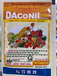 thuốc trừ bệnh cây trồng Daconil 75WP 15 g. SP đến từ Nhật bản trừ phấn trắng vàng lá đốm lá mốc sương thán thư ẻo cây con.