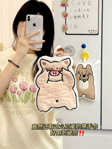 Adorable Hanging Hand Towel: Absorbent Coral Fleece for Your Home