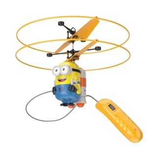 Licensed Despicable Me Minions RC Helicopter Toy Remote Control Flying Drone with Propeller Protection One Key Lift Gift
