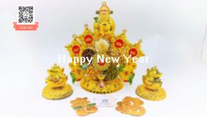 Tháp Tỏi Ông Địa Đậu Ngũ Sắc May Mắn - TỎI CÁT TƯỜNG