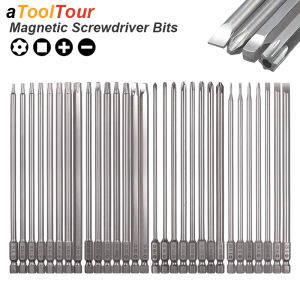 Screwdriver Bit Torx Slotted Phillips Square Socket Tip Magnetic Head 1/4 Shank For Power Drill Tool Precision Screw Driver Bat