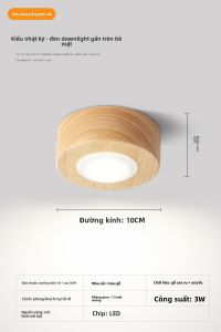 Đèn Trần LED Hình Chữ Nhật Bằng Gỗ Nguyên Khối Lắp Trần Nhà Hiện Đại Kiểu Nhật Bản Dùng Cho Phòng Khách Hành Lang Tường Nền