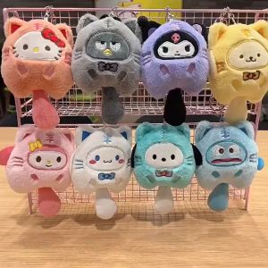 Gantungan Kunci Boneka Bulu Mini Sanrio Series: Kuromi, Melody & Cinnamoroll
