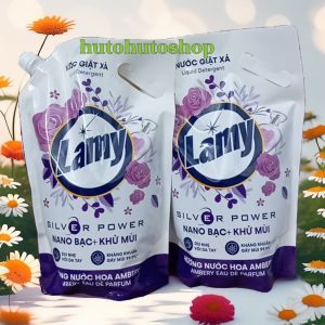Thùng 6 Túi Nước Giặt Xả Lamy Kết Hợp Nano Bạc Và Khử Mùi Hương Thơm Nhẹ Nhàng