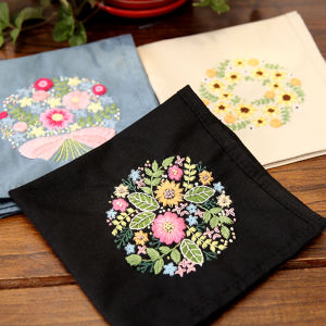 Bộ Đồ Thủ Công Thêu Khăn Tay DIY Dành Cho Người Mới Bắt Đầu Quà Tặng Cho Phụ Nữ Đồ Thủ Công Tự Làm Tại Nhà Đồ Dùng Thủ Công
