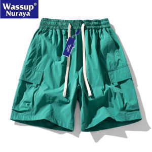 Wassup Nuraya Ice Sensation Workwear Pants Mens Split Color 5-Part Casual Shorts Summer New Arrival Fashionable Teenage Leisure Trousers
