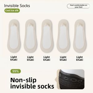 FENGTING | Invisible No-Slip Ultra Low Cut Summer Lightweight Ice Silk Cotton Blend Socks
