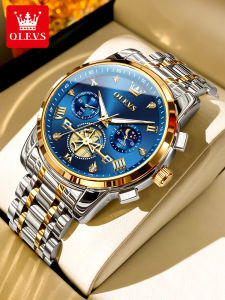 OLEVS | Mens Steel Watch Waterproof Hollow Mechanical & Quartz
