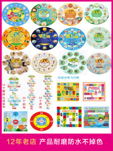 Modern Simple Style PVC Anti-Bacterial Waterproof Wall Stickers for Kindergarten 24 Solar Terms Hopscotch Grids Ten Minutes Break Game