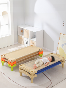 Kindergarten Mesh Bed Kids Single Nap Lunch Break Bed Early Education Special Bed Portable Plastic Folding Bed